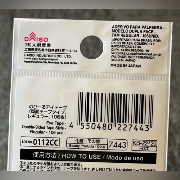 Daiso Japan Eye Eyelid Tape Sticker Double Sided Type Regular Clear 106 pcs - Picture 6 of 8